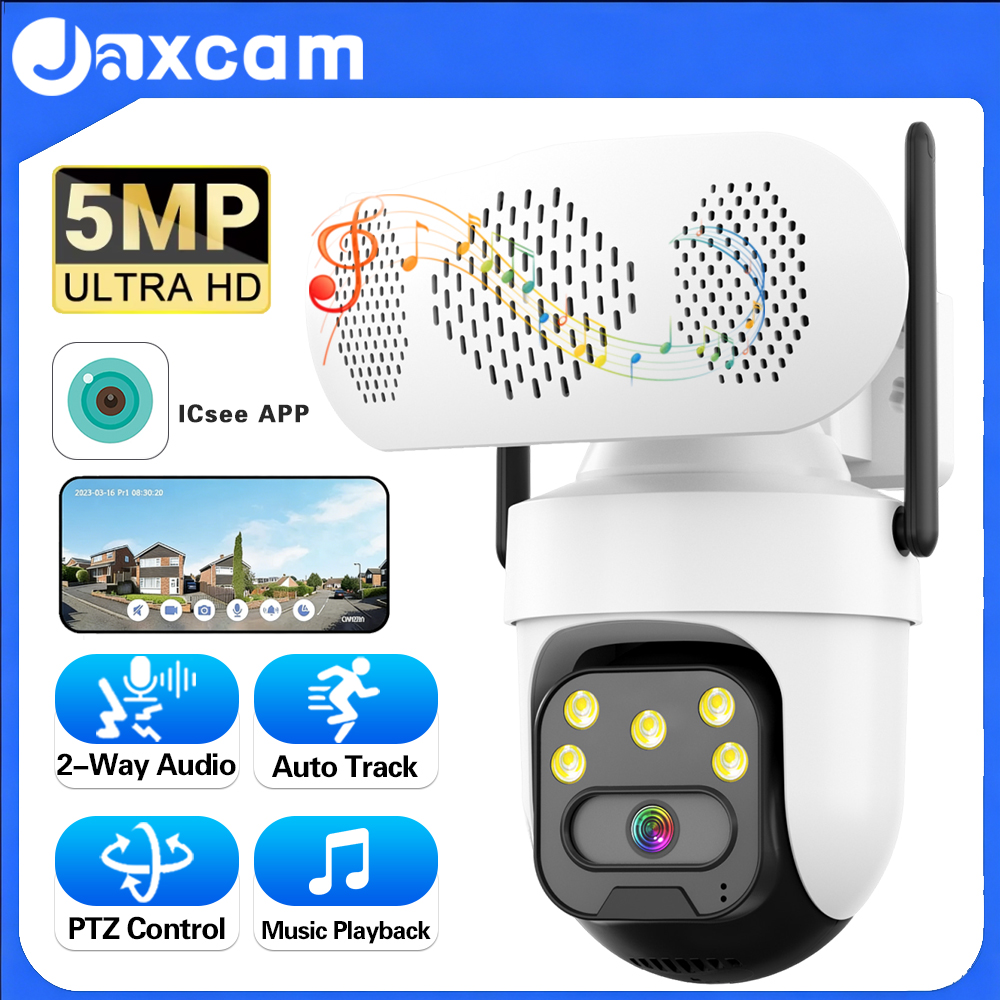 Audio Music Track - 5MP Bluetooth Speaker PTZ Camera Outdoor