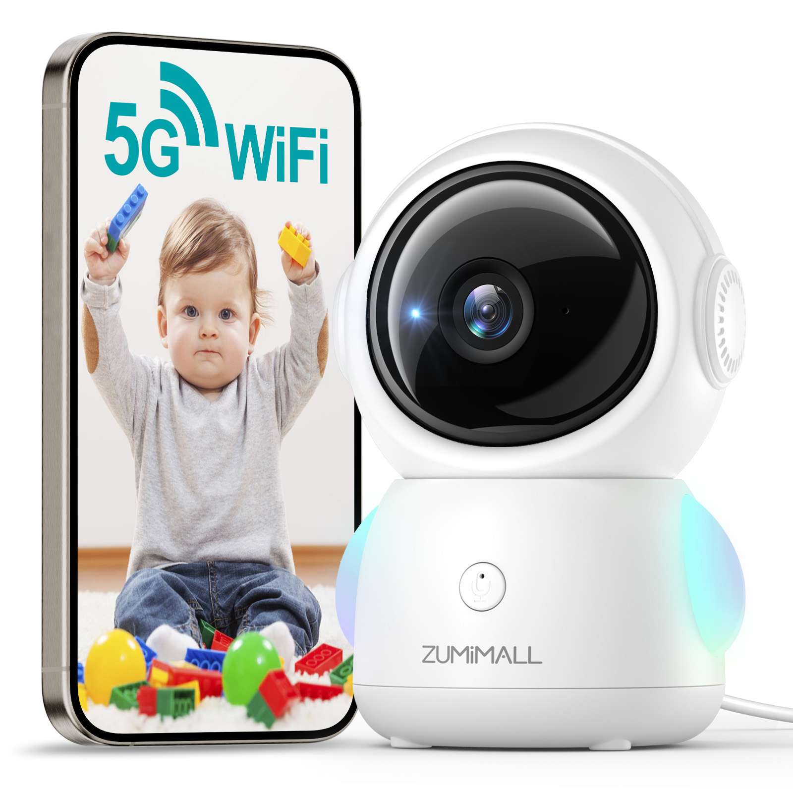 Audio Music Track - ZUMIMALL Wired security Camera, 5G/2.4G WiFi