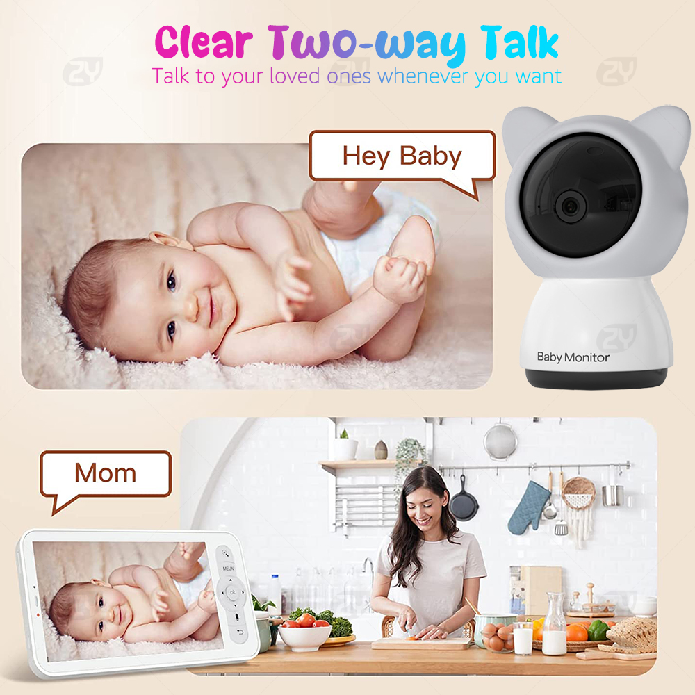 2K/3MP 5-inch Wireless Baby Mo - Audio Music Track 리뷰 및 가격