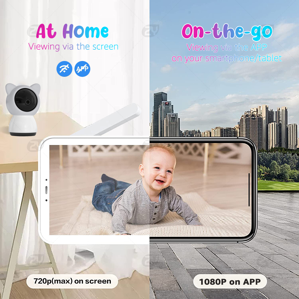 2K/3MP 5-inch Wireless Baby Mo - Audio Music Track 리뷰 및 가격