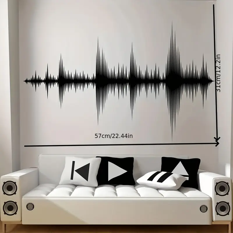 Sound Boeing Wave Wall Sticker - Audio Music Wallpaper 리뷰 및 가격