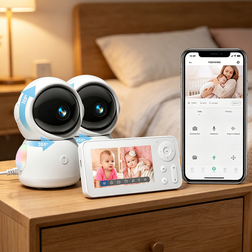 2K WiFi Baby Monitor with Scre - Audio Music Track 리뷰 및 가격