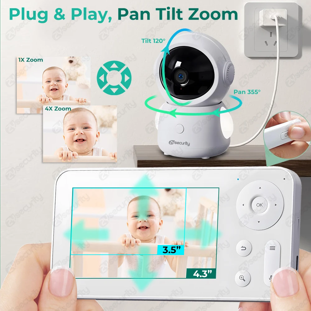 2K WiFi Baby Monitor with Scre - Audio Music Track 리뷰 및 가격