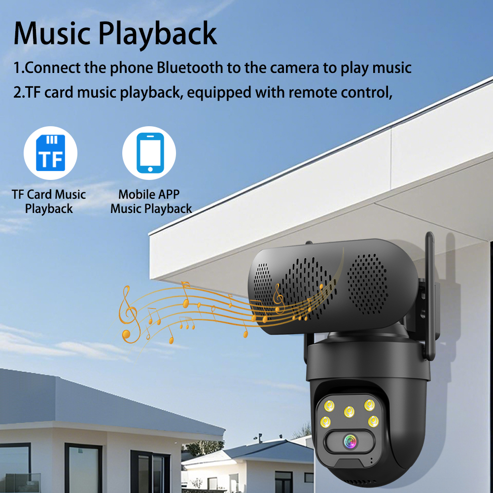 5MP HD WiFi IP Camera with Mus - Audio Music Track 리뷰 및 가격