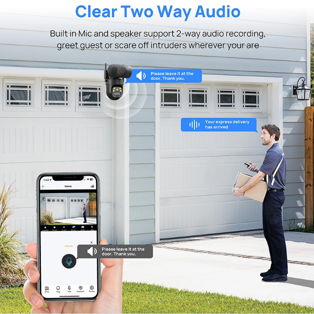 5MP HD WiFi IP Camera with Mus - Audio Music Track 리뷰 및 가격