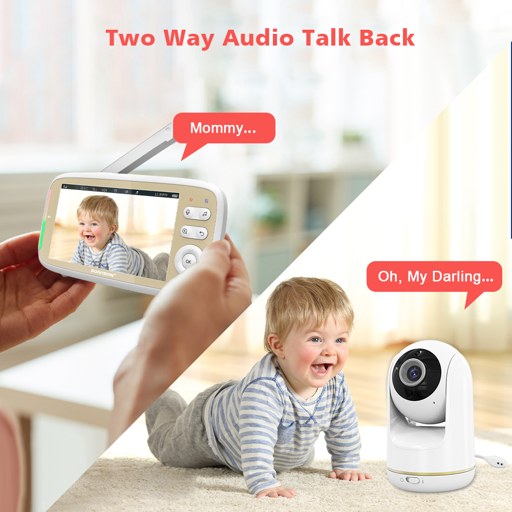 VB803 Baby Monitor 5 Inch 720P - Audio Music Video 리뷰 및 가격