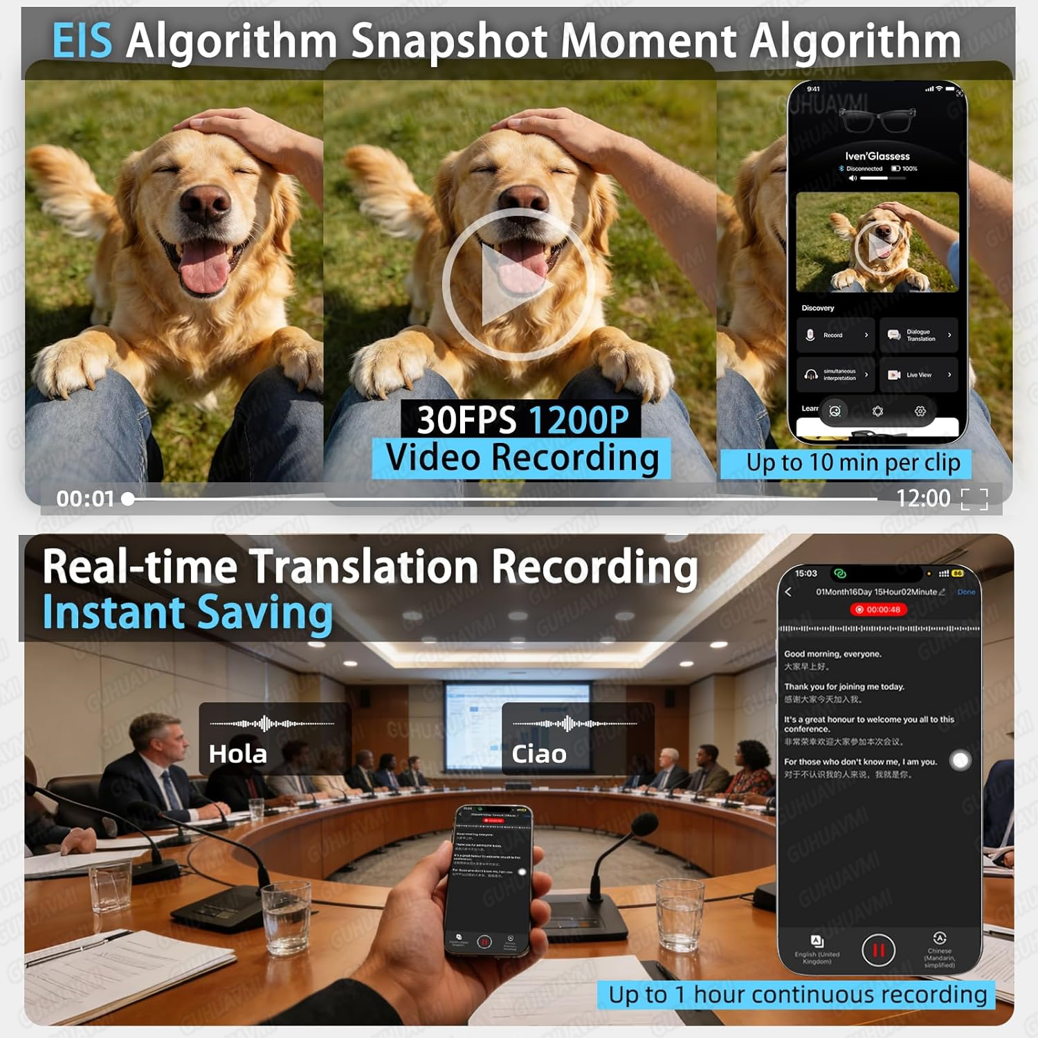 New Smart AI Glasses with 800W - Audio Music Video 리뷰 및 가격
