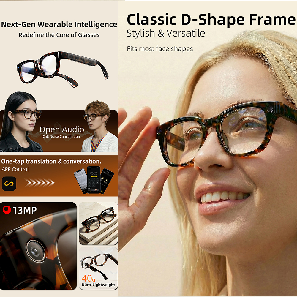 G600 Pro AI Smart Glasses 13MP - Audio Music Video 리뷰 및 가격