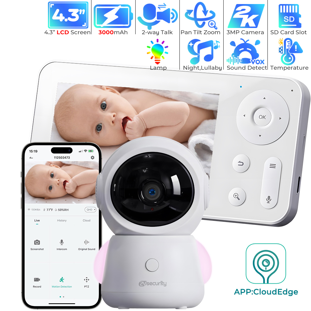 2K WiFi Baby Monitor with App, - Audio Music Track 리뷰 및 가격