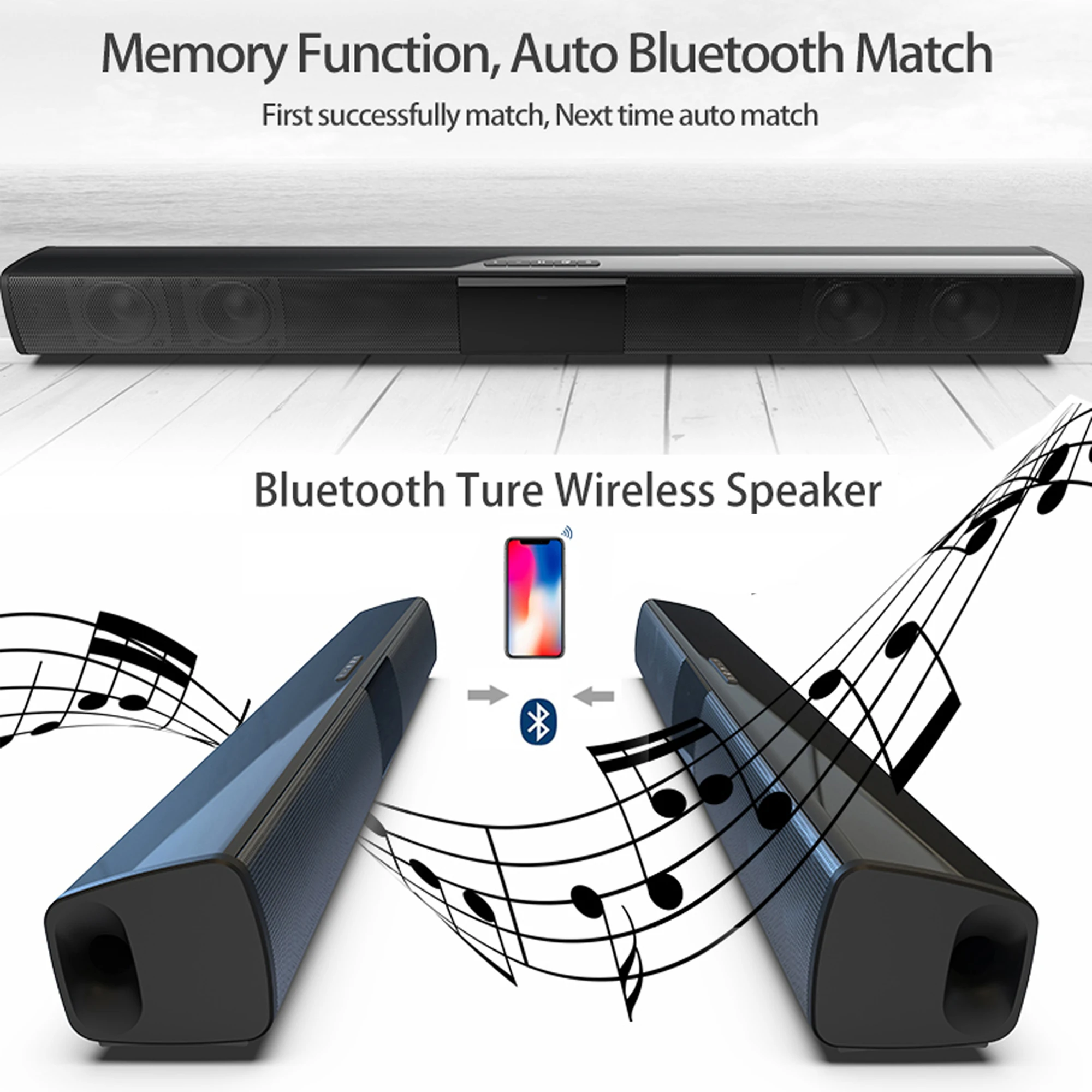 40W High Power Soundbar for TV - Audio Music Generator 리뷰 및 가격