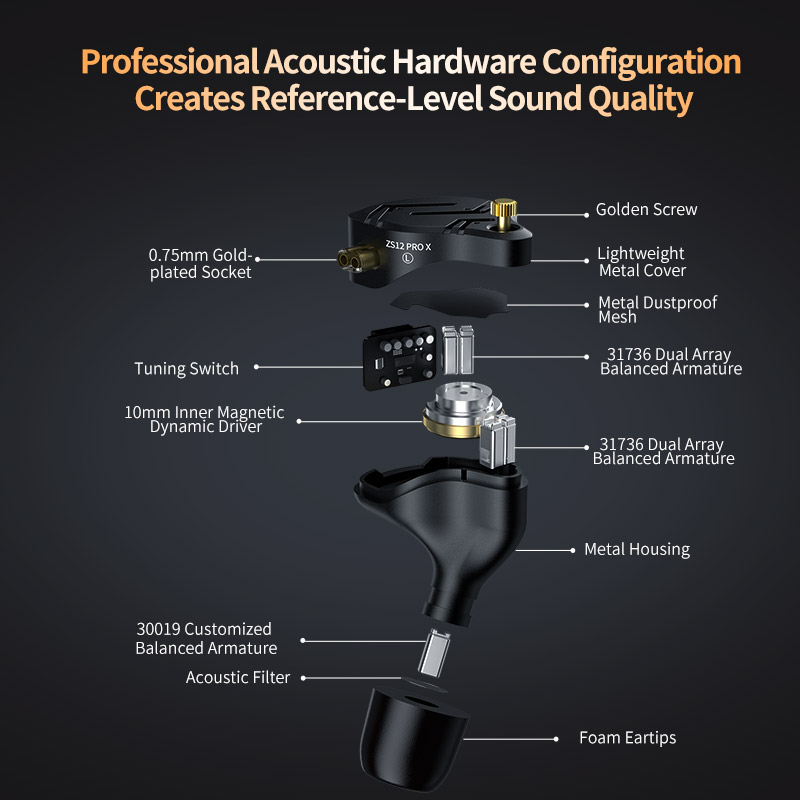 KZ ZS12 PRO X Metal Earphones  - Audio Music Technology 리뷰 및 가격